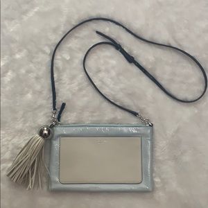 Tory Burch Color-Block Patent Tassel Crossbody bag